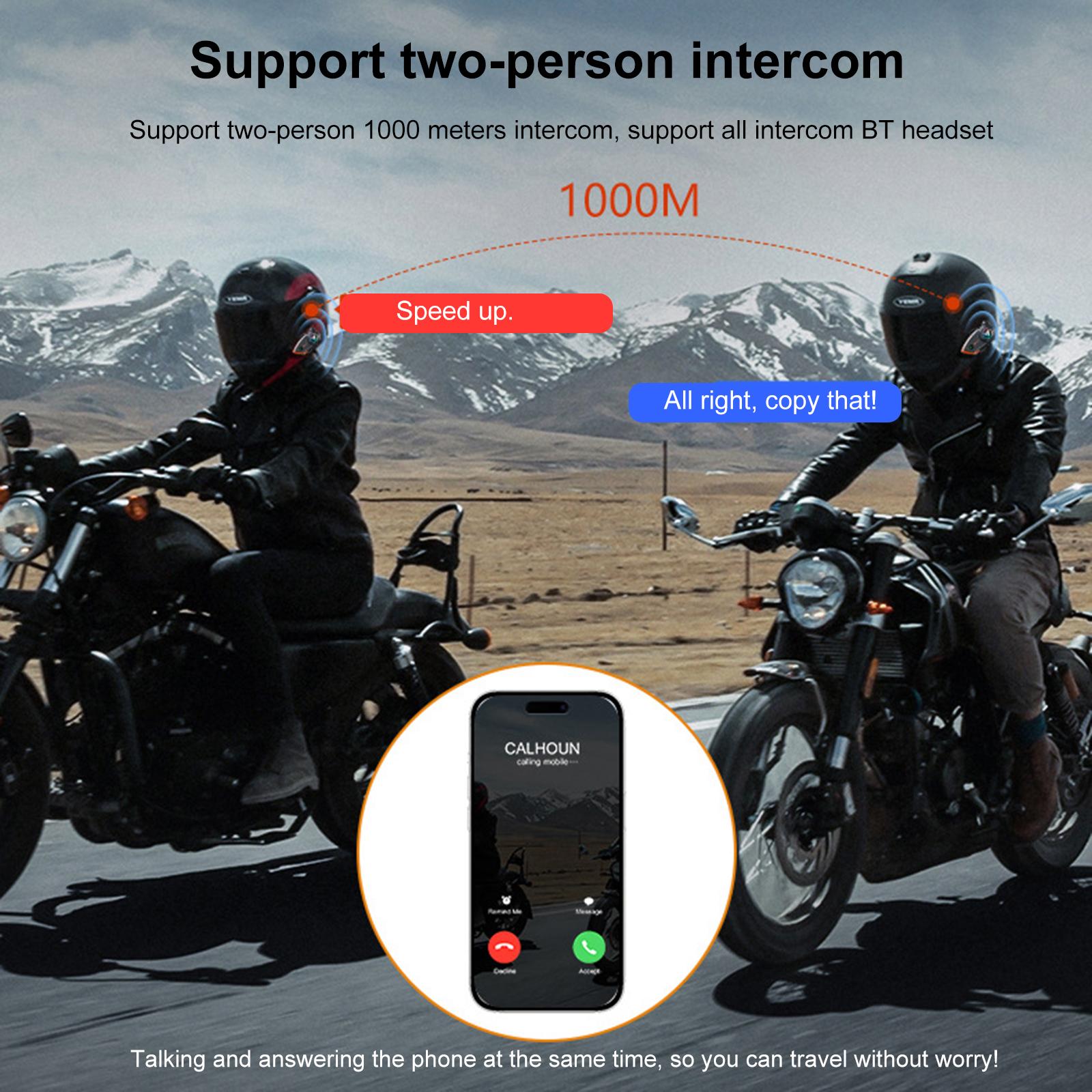 Motorcycle Intercom Helmet   Headset Compatible with a Variety of Helmets