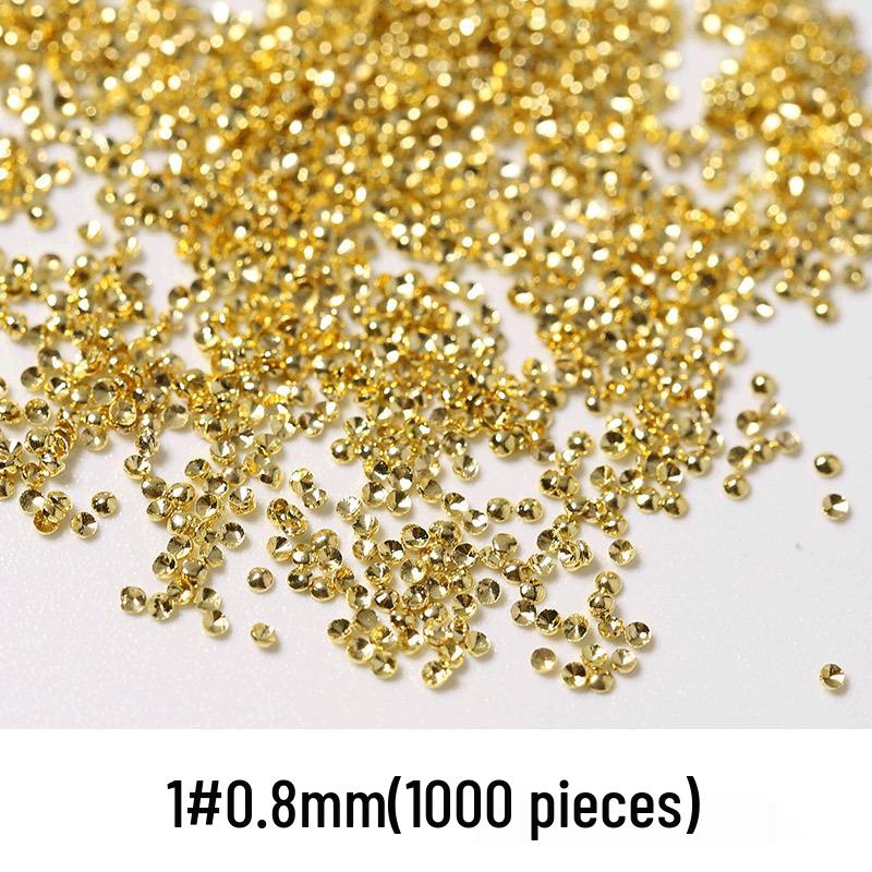 

Набор из 1000 металлических заклепок для нейл-арта: Круг, Звезда, Луна, Полый круг, Стержень, Конский глаз, Рисовое зерно, Полукруг