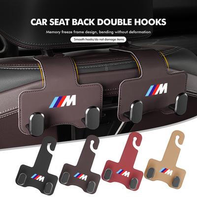 For Car Headrest Hook Leather Rear Seat Hanging Dual Hook Storage E93 F10 F20 F30 F40 F15 F25 F26 F31 F49 F86 M3 M5 X3