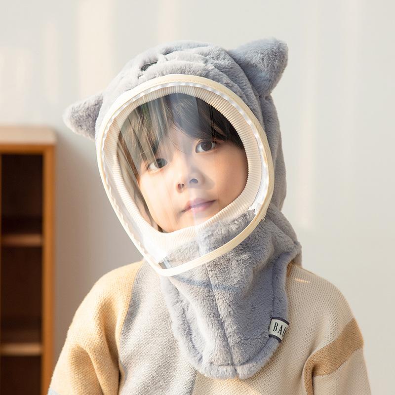 Winter men's and women's hats with masks, windproof hats, ear protectors, pullovers, baby warm shawls, integrated hats