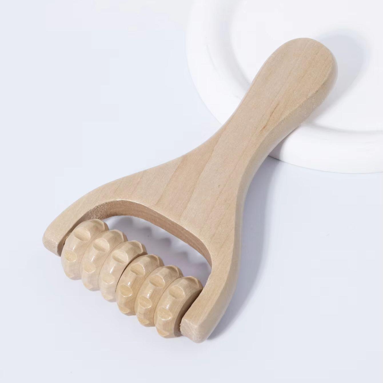 Natural Wooden Massage Body Brush, Comfortable grip, used Itchy Skin Relief,Body Shaping, Suitable for all hair types