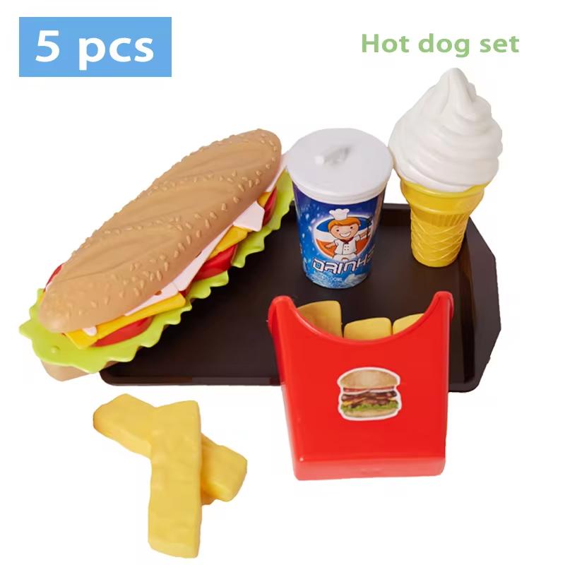 Spielzeug Kreatives Spielzeug Baby Spielzeug Essen Küche Durian Apfel Obst Dinette Schneidespiel Hamburg Pizza Kochen Rollenspiel Haus Mädchen