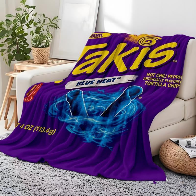 Takis Blue Heat Πατατάκια Τορτίγιας Θεματική Κουβέρτα Ζεστή Μαλακή Φλις Ριχτάρι για Σαλόνι Καναπέ Κρεβάτι Σπίτι & Καθημερινή Χαλάρωση