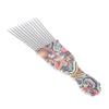 Hair Pick Comb Professional Afro Stainless Steel Detangle Hair Pick Comb for Curly Hair StylingK2