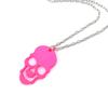 Les Trésors De Lily [K0973] - Růžový designový náhrdelník „Lebka“