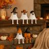 Handmade Vivid Character Statues 3D Printed Halloween Decoration, Cute Ghost Pumpkin Figurine with Holiday Party Atmosphere Ornaments Movable