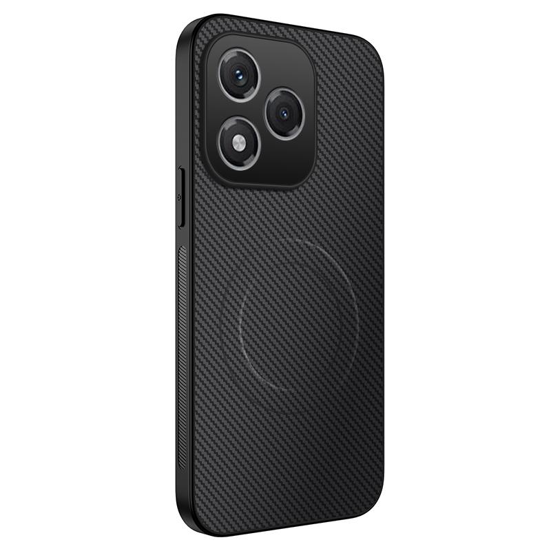 For Honor 400 Lite Case Compatible with MagSafe WANLONFENG TQ Series Carbon Fiber Texture PC TPU Phone Cover