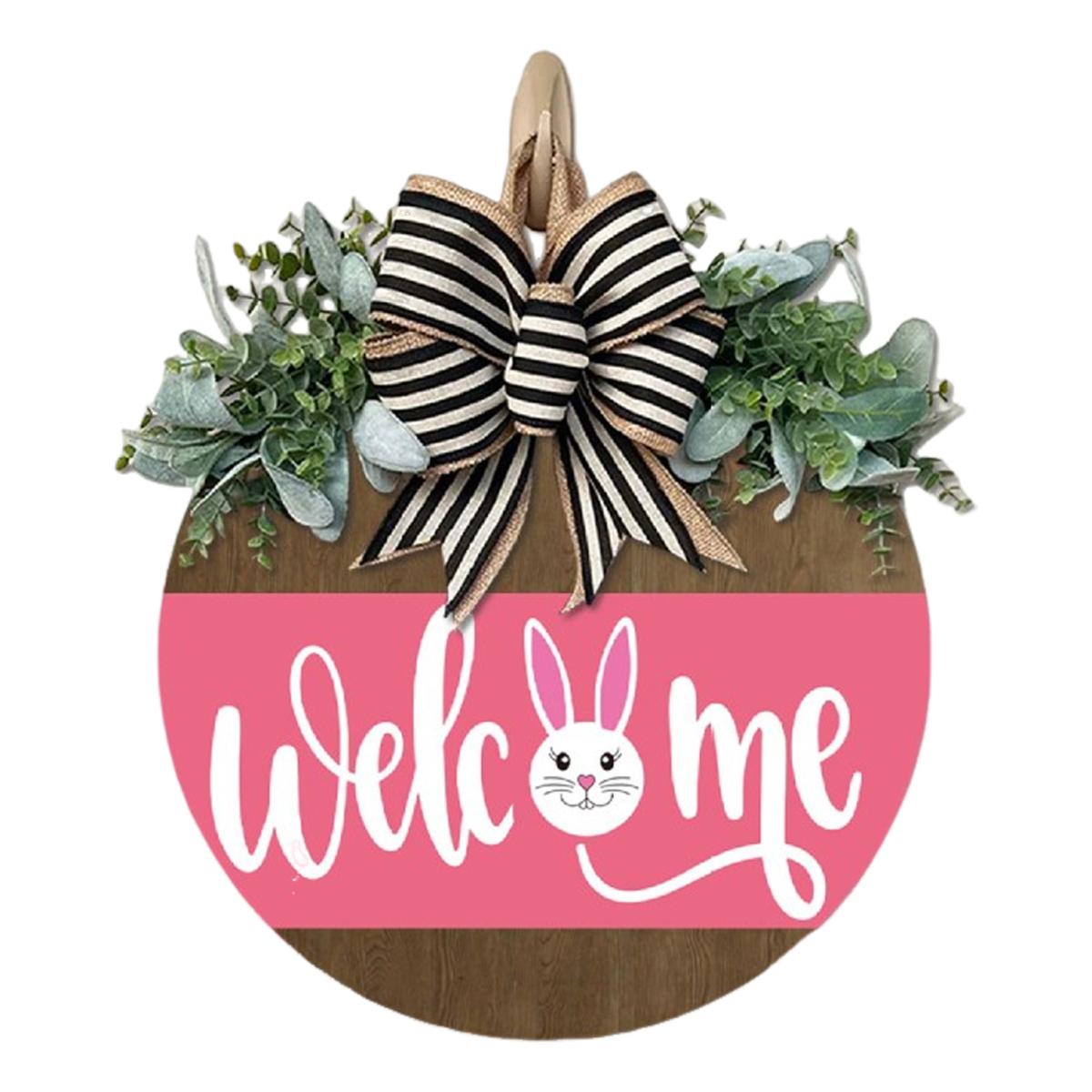 

Привет, весна, дверной знак, весеннее украшение, деревянный венок, входная дверь, приветственный знак для фермерского дома, крыльца, внутреннего и наружного декора 30*30cm D