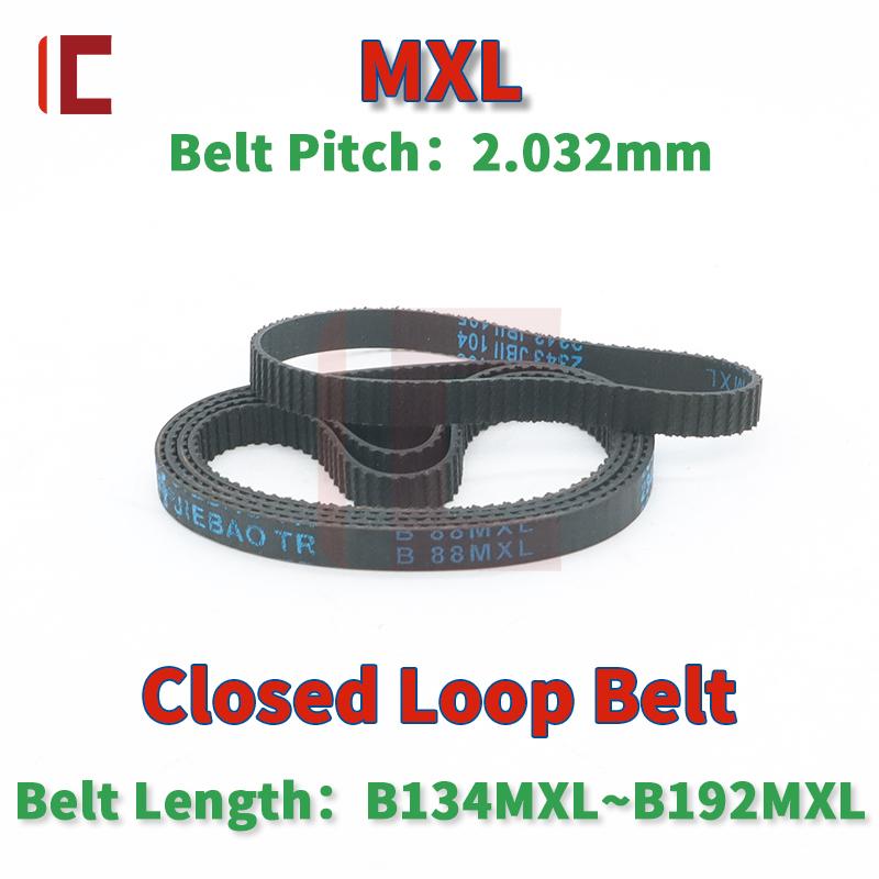 MXL Timing Belt Length B134MXL To B192MXL MXL Rubber Belt MXL Closed Loop Belt Width 5mm 6mm MXL 10mm 15mm MXL Synchronous Belt