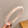 Simple headdress for women's satin pleated headband sweet temperament headband wash face pressure strap