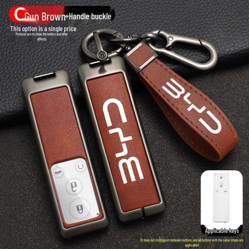 Compatible BYD G5 Car Key Case Cover (2016-2018 Models), High-End Suri Metal Shell.