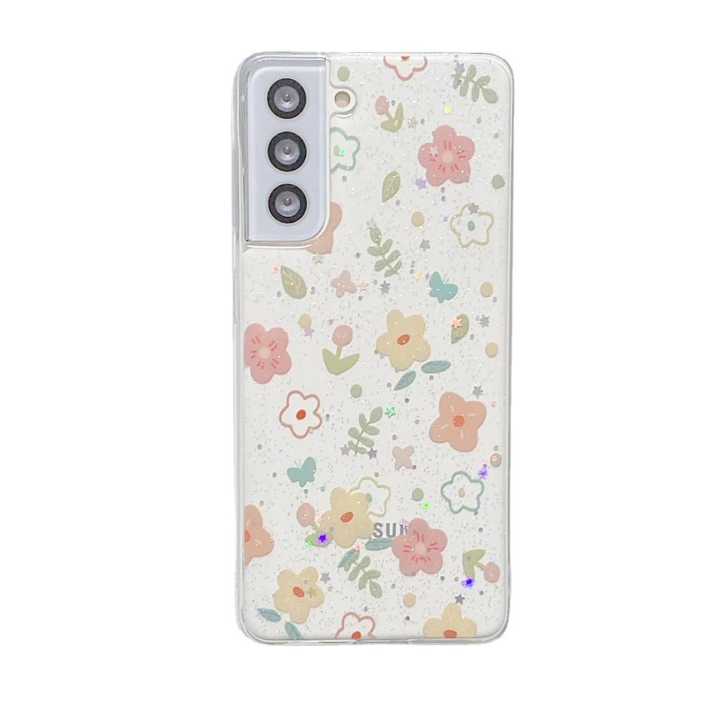 Niche Fresh Floral Mobile Phone Case Suitable for Samsung S25 Galaxy A36S24 S23U Rubber Soft Shell A56A26
