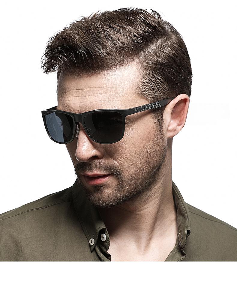 Aluminum Magnesium Men's Polarized Sports Sunglasses - Full Frame, Personality Style (Model XY045)