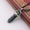 Handmade Amethyst & Rose Quartz Hexagonal Pendant Necklace N760
