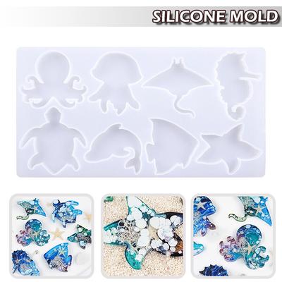 Kell Marine Animal Theme Silicone Molds Sea Animal Fish Octopus Epoxy Resin Mold DIY