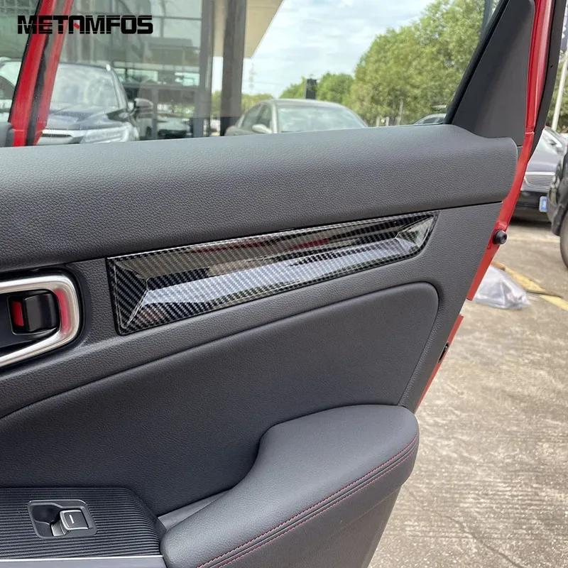 For Honda Civic 11th Gen    2024 2025 Carbon Fiber Interior Door Handle Bowl Panel Cover Trim Sticker Accessories