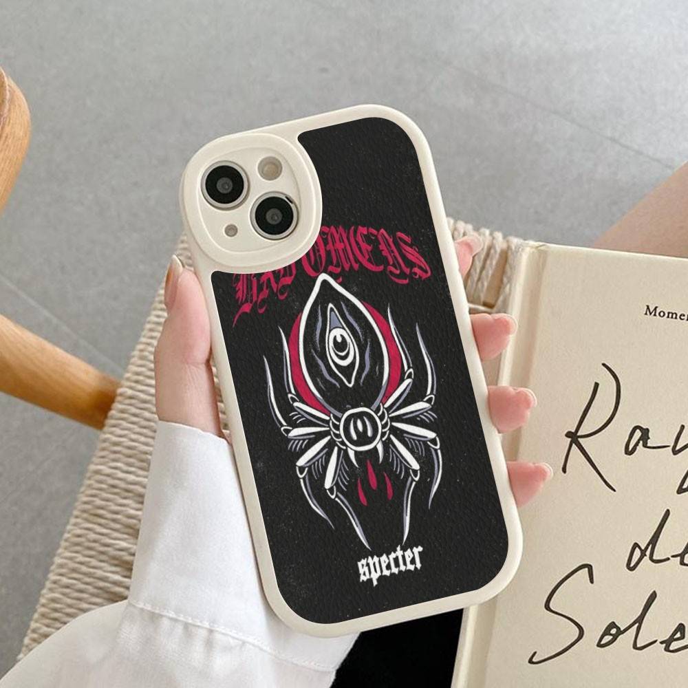 Bad Omens Music Band Leather Phone Case For IPhone 16 15 14 13 12 11 Pro Max Plus Shockproof Cover
