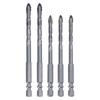 4/5Pcs Eccentric Drill Bits Four Edge Eccentric Twist Drill Bit Set High Hardness Bevel Tip Serrated Drill Bits