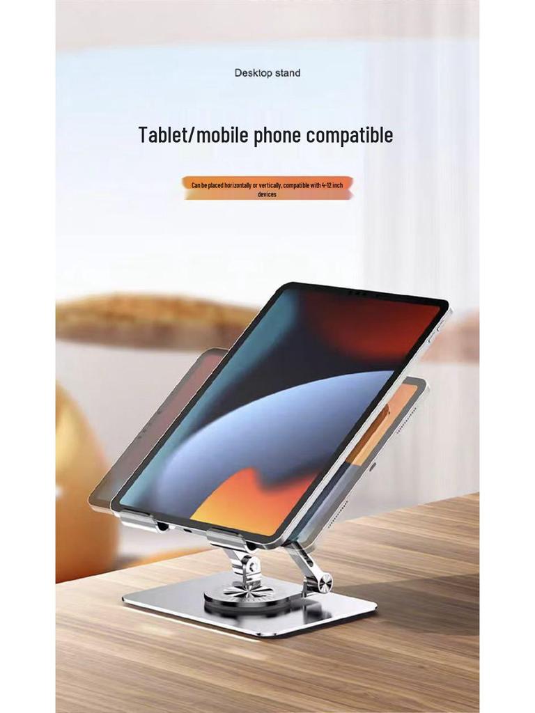 360° drehbarer, verstellbarer Vollmetall-Tablet-Ständer für Nachttisch oder Schreibtisch – Ideal für die iPad-Nutzung