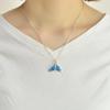 [Breezy Island] Hawaiian Jewelry Pendant Top - Whale Tail - A lucky charm with the beautiful sparkle of opal that brings good fortune.