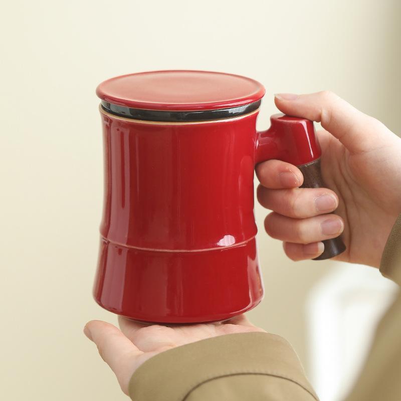 Keramik steigende Bürotasse persönlich hochwertig große Kapazität Tee Trennung Wasserbecher praktisch Souvenir