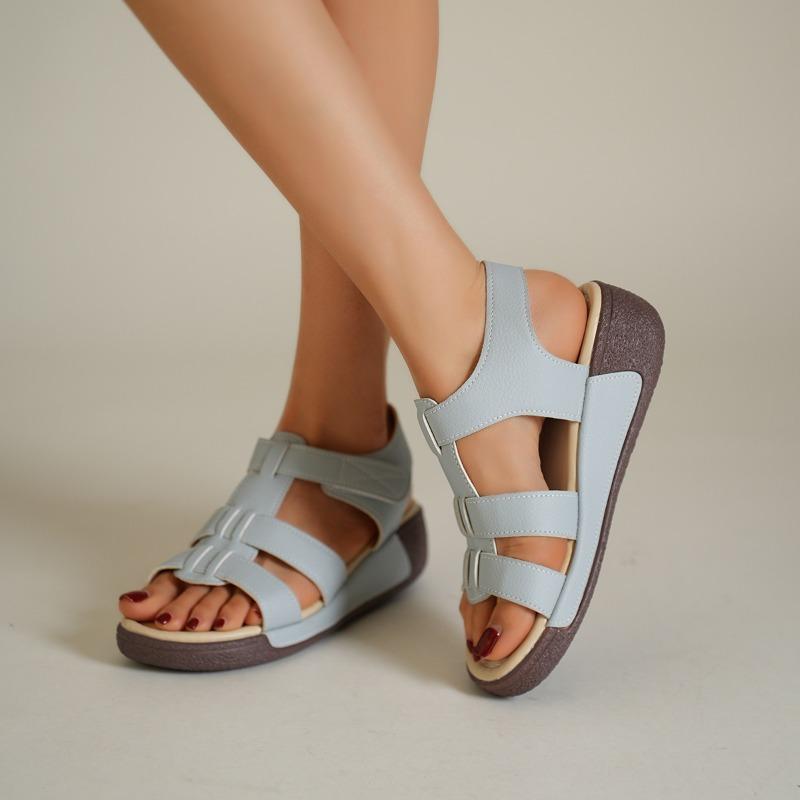Summer New One Line Belt Versatile Platform Muffin Light Casual Fashion Women's Sandals