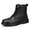 Mens High-Top Safety Work Boots Steel Toe Anti-Puncture Waterproof Winter Insulated Construction Footwear