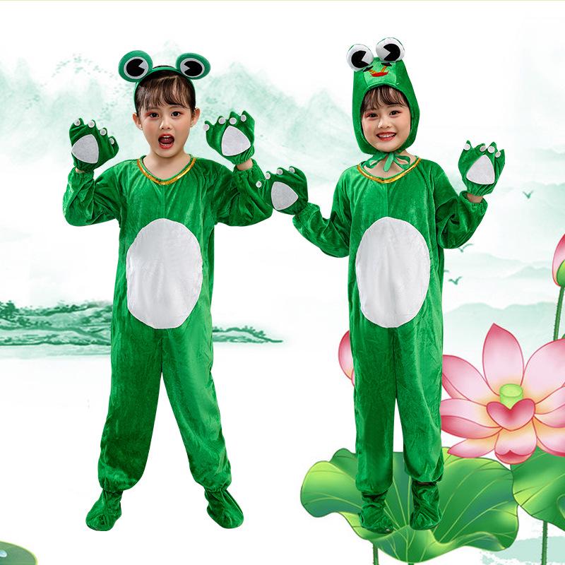 Costume da Ballo Rana Verde per Bambini - Vestito di Scena per Girini che Cercano la Mamma