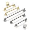 Oukali Modern Luxury Furniture Cabinet Handle Kitchen Drawer Zinc Alloy Brushed Copper Wardrobe Pull Knob Handles