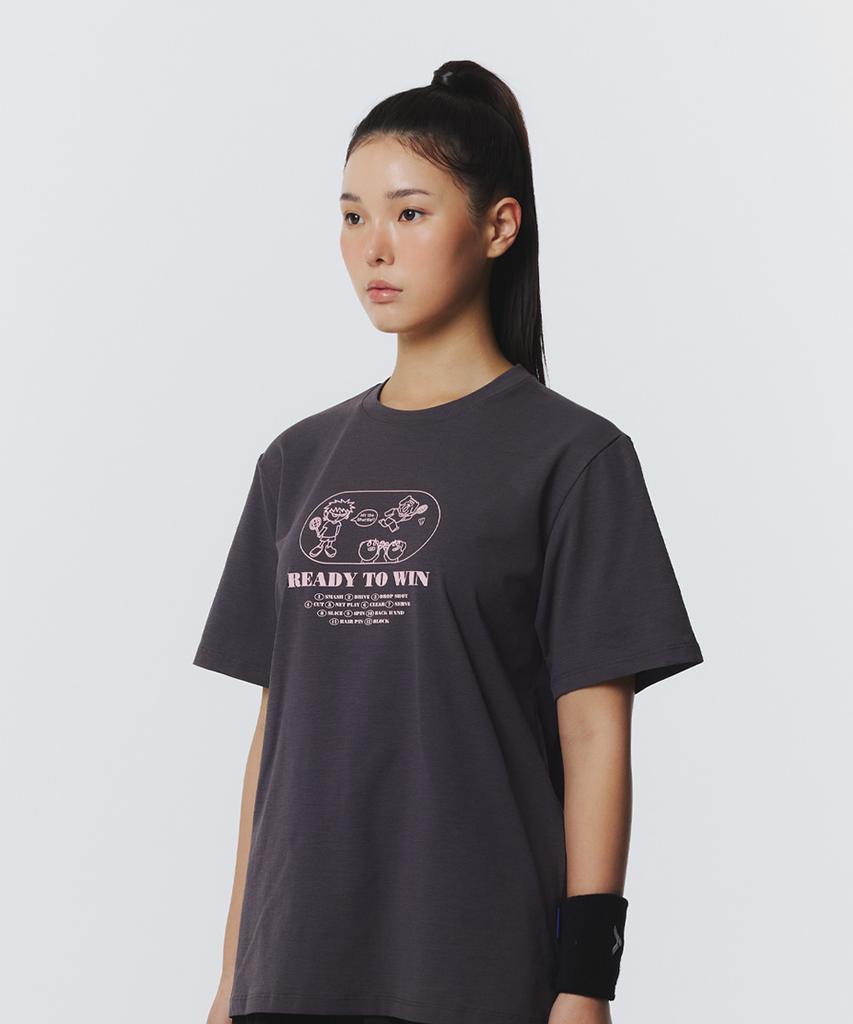 Bigteo Play Line Badminton Unisex Oversized T-Shirt (Vt26Ato204U)