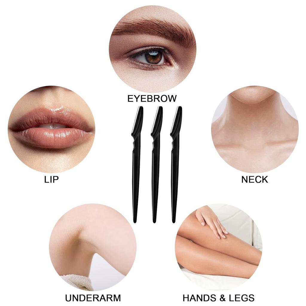 Eyebrow Trimmer Black Eyebrow Razor Safe Face Body Hair Removal Shaver Blades Woman Eyebrow Shaping Knife Cosmetic Tools Razors