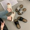 Korean version of thick-bottomed cool slippers for women's outer wear 2025 summer new small fashion easy to match one-word beach cool slippers
