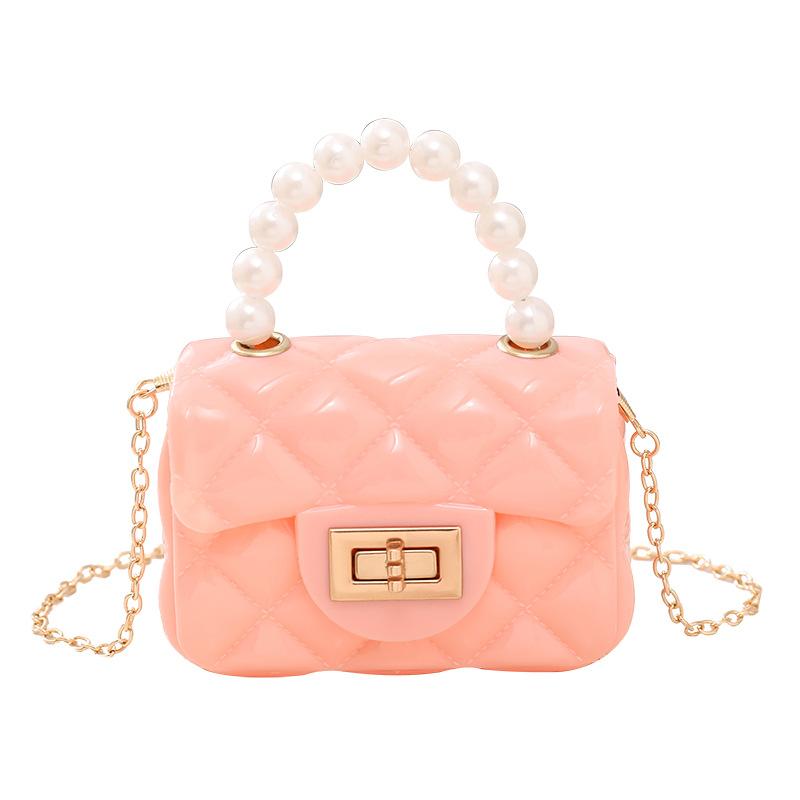 Children's Crossbody Bag, Jelly Bag, Pearl Handbag