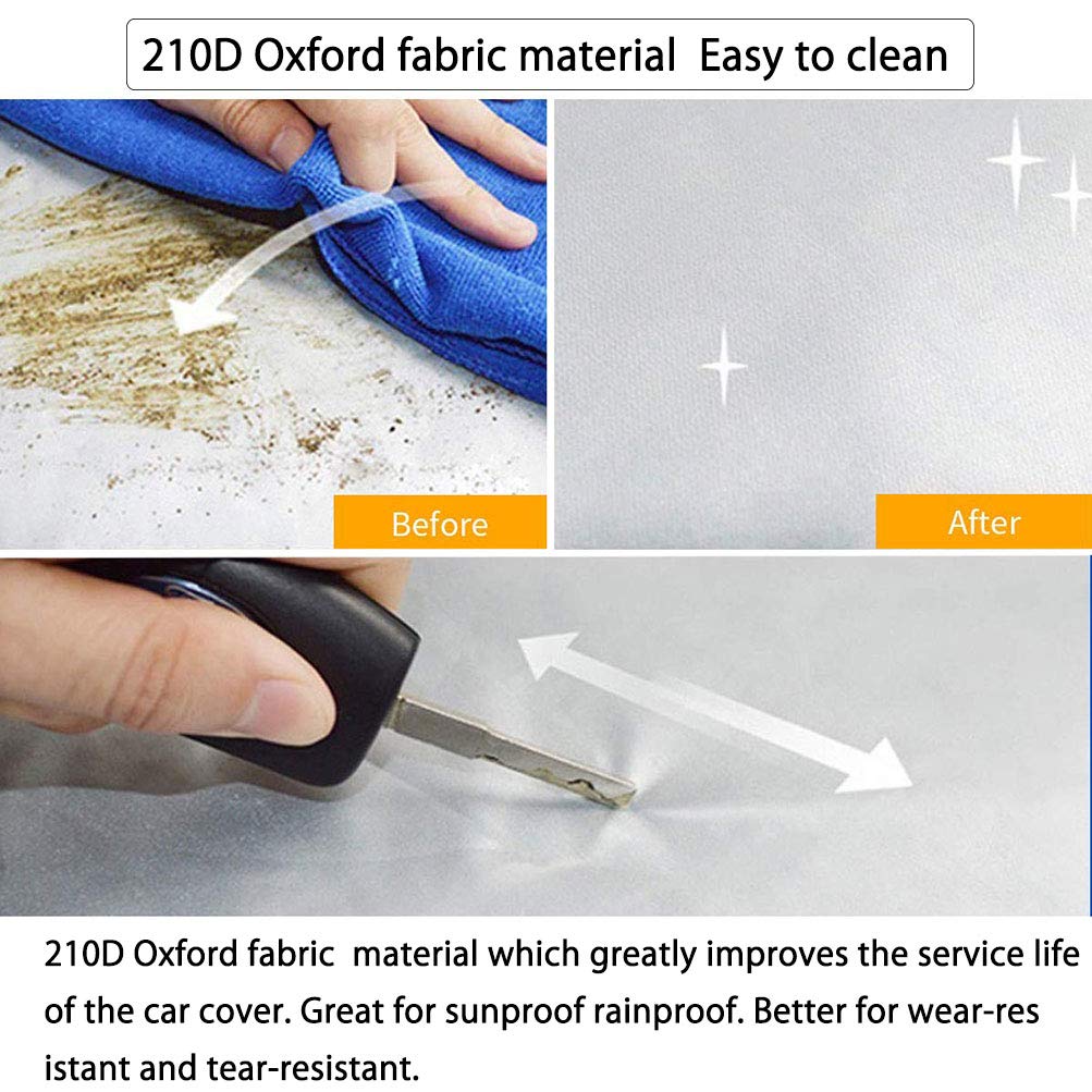Konnfeir Half Car Body UV 210D Oxford Fabric Cover, Cover, Waterproof, Dustproof, Protection, (Sedan Compatible)
