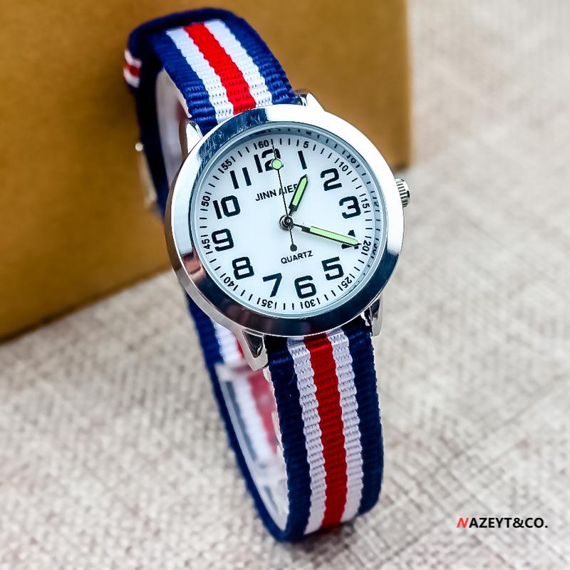 Kids' Casual Sports Digital Quartz Watch with Luminous Hands and Nylon Strap