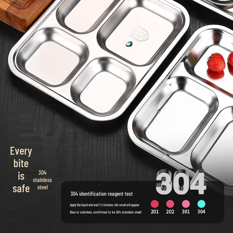 OEING 304 Stainless Steel Canteen Lunch Tray