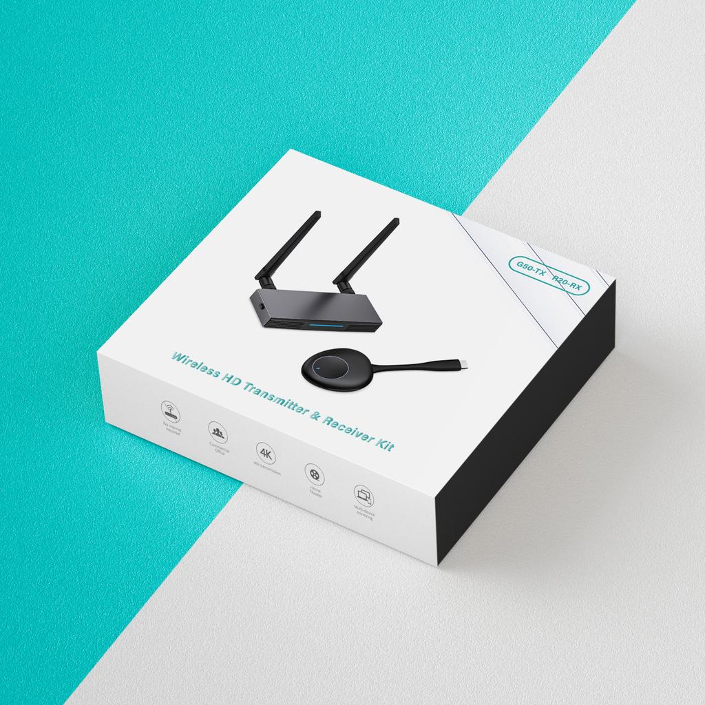 Wireless HD Transmitter & Received Kit TX RX Screen Transfer Tv for Meeting and Classroom