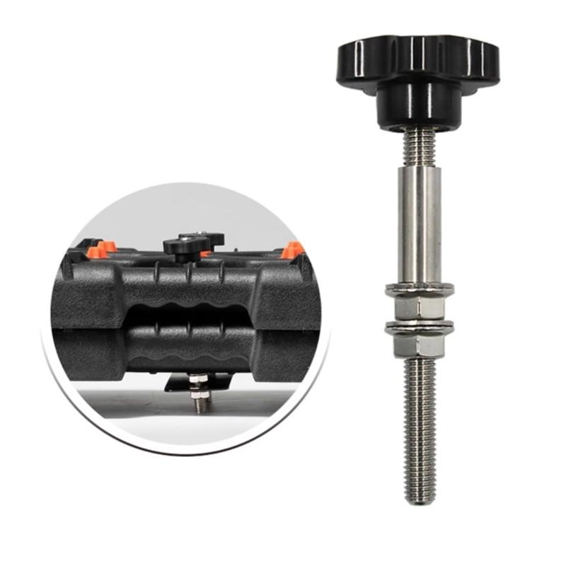 Universal Track Mounting Pins Base Plates Kits For Traction Boards Recovery Tracks with 4.72"-6.69" Hole Spacing