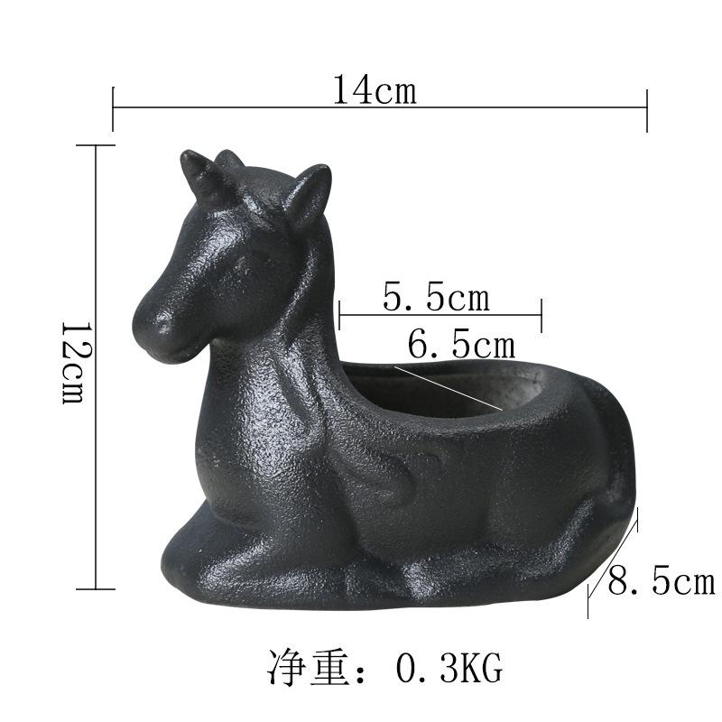 Simple White Creative Succulent Plant Flower Device Cartoon Animal Japanese New Ceramic Flower Pot