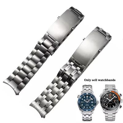18mm 20mm 22mm High Quality 316L Silver Stainless Steel Watch Bands Strap For Omega Seamaster Speedmaster Planet Ocean Belt