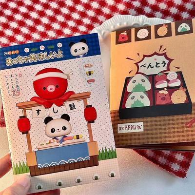 Simplicity Cute Cartoon Notebooks for Kids Retro Y2K Japanese Anime Notepad Portable Small Colorful Page Scrapbook Journal