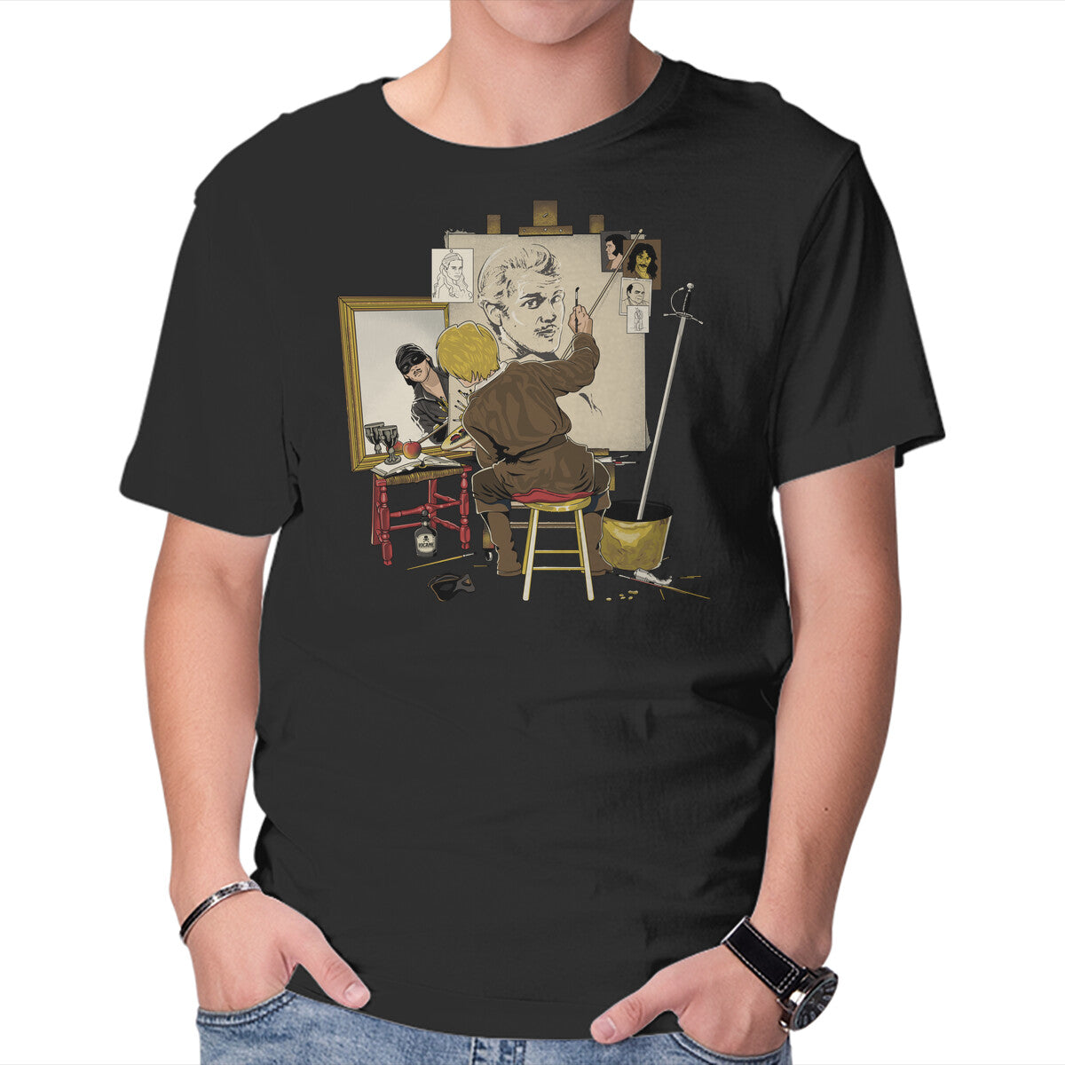Unisex Crew Neck T-Shirt Inconceivable Portrait Graphic Short Sleeve Casual Tee M