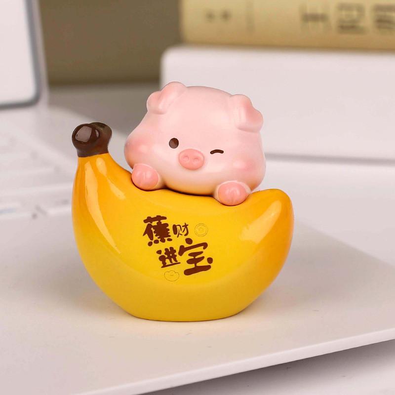 Fruits Cat Resin Art Piece Cute Desktop Ornament For Home And Celebration