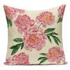 Polyester Cojines Decorativos Para Sofa Farmhouse Decor Flower Floral Pillow Cover Decorative Cushion Cover For Living Room