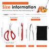 7/9Pcs Crab Cracker Tool Set Stainless Steel Seafood Tools with Lobster Sheller Crab Leg Fork Seafood Forks Scissors for Kitchen