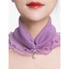 Women's Sunscreen Neck Cover Veil Neck Protection Scarf Summer Thin Ruffled Edge Scarf
