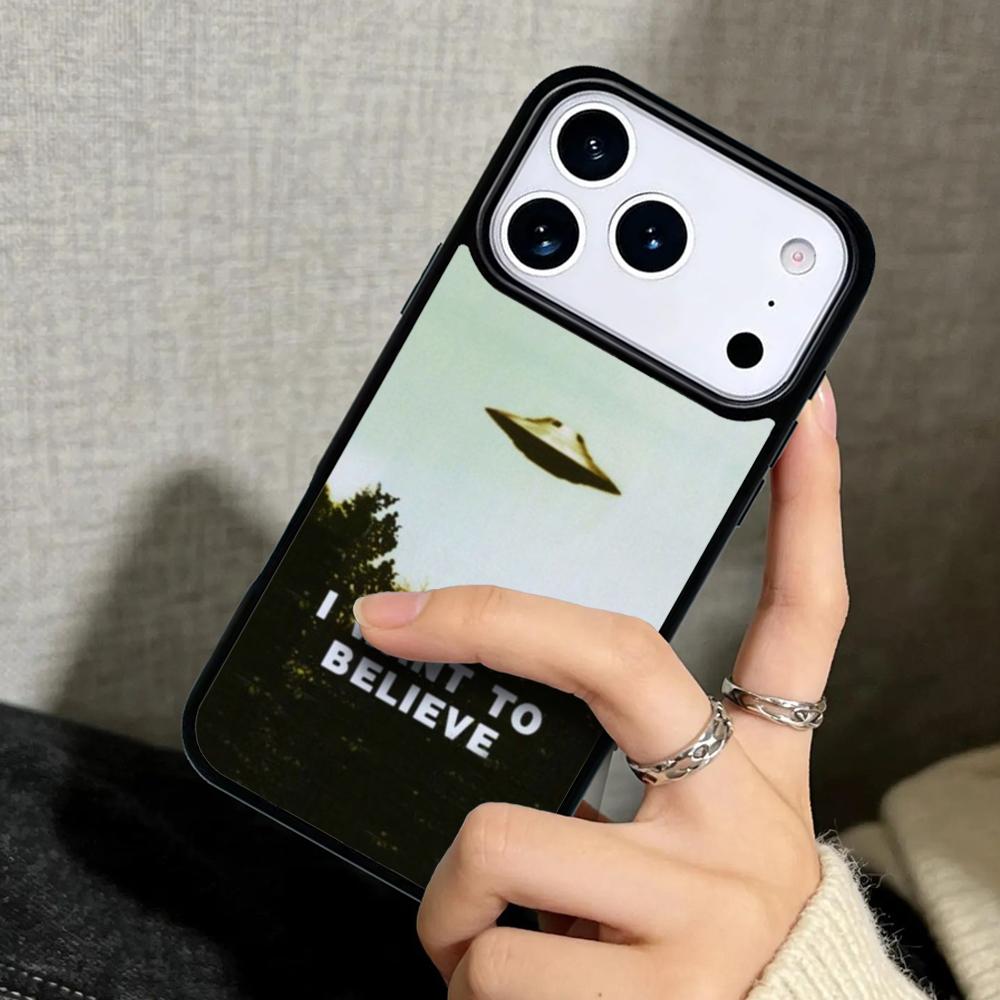 Capa Case for iPhone 17 Air 16 Pro Max 15 Plus 11 13 Mini 14 12 Back Phone Cover I want to believe