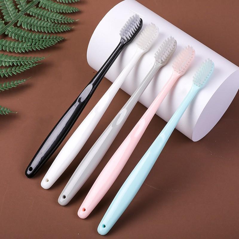 10ks/sada Přírodní měkký kožešinový zubní kartáček Měkké štětiny Bělení zubů Macaron zubní kartáčky Zubní péče s ochranným krytem