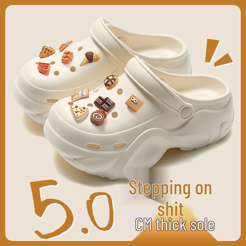 Women's 2025 Summer EVA Platform Clog Slippers - Height-Enhancing, Anti-Slip Beach Sandals