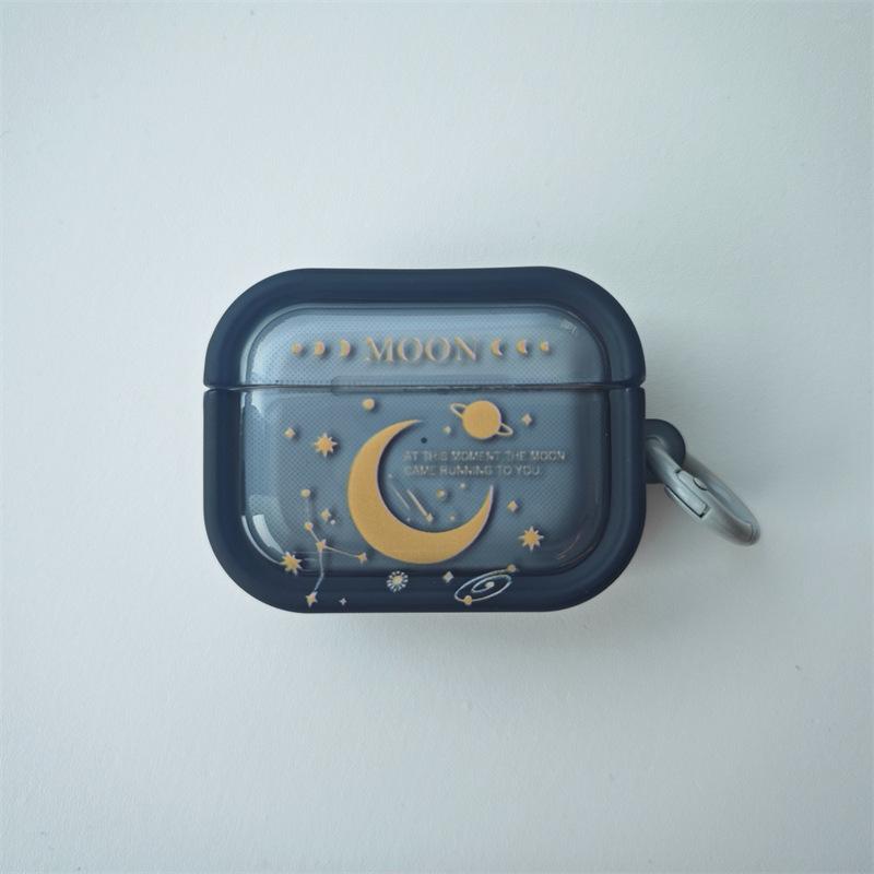 Moon planet for airpods4 apple bluetooth wireless headset cover 1/2/3 generation pro2 small fresh and simple